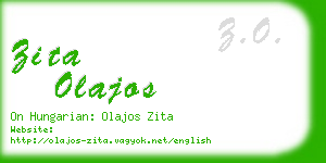 zita olajos business card